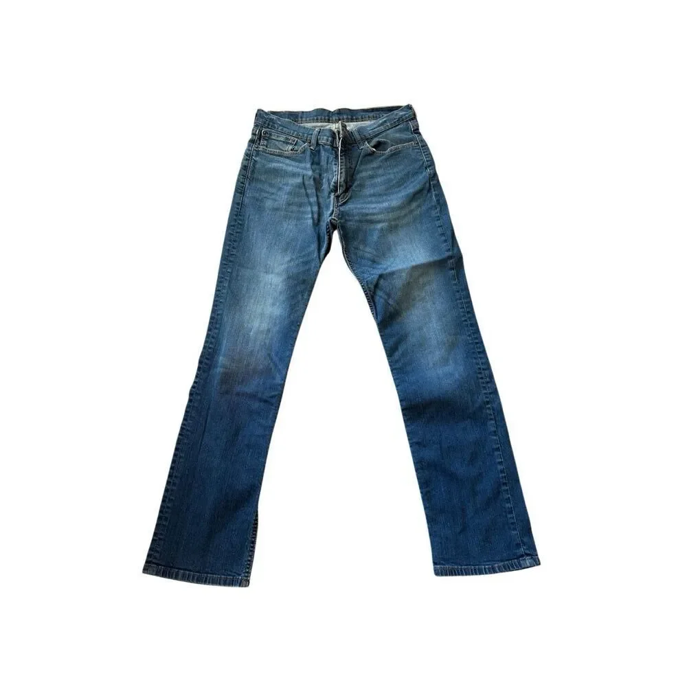 Levi's 514 Mens Medium Wash Blue Slim Straight Leg Denim Jeans Size 33x32